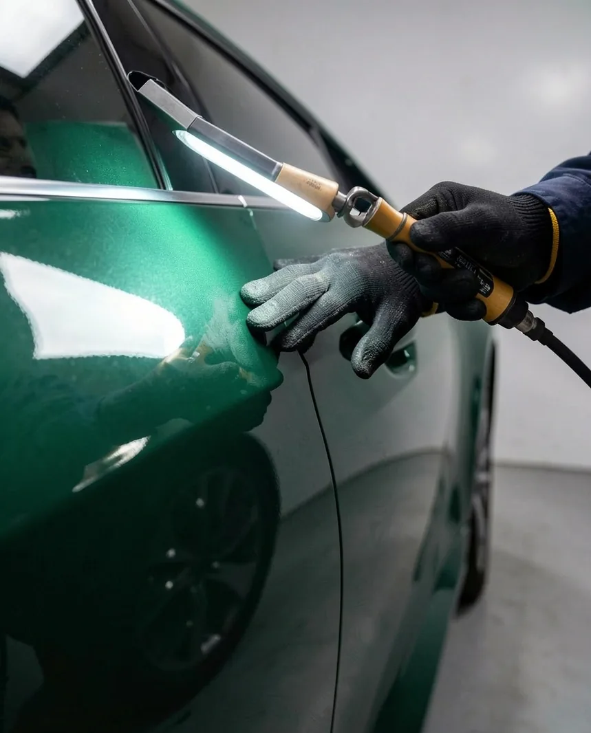 Polerowanie lakieru maszyną detailingową