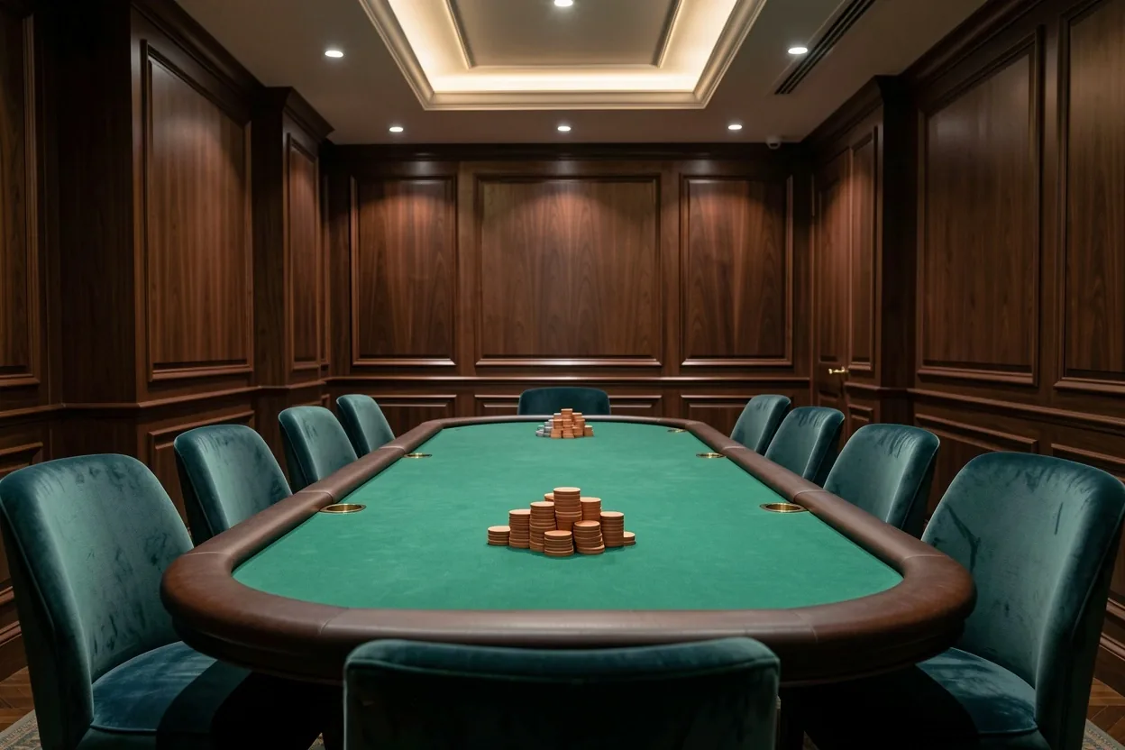 Wnętrze klubu pokerowego Averamont