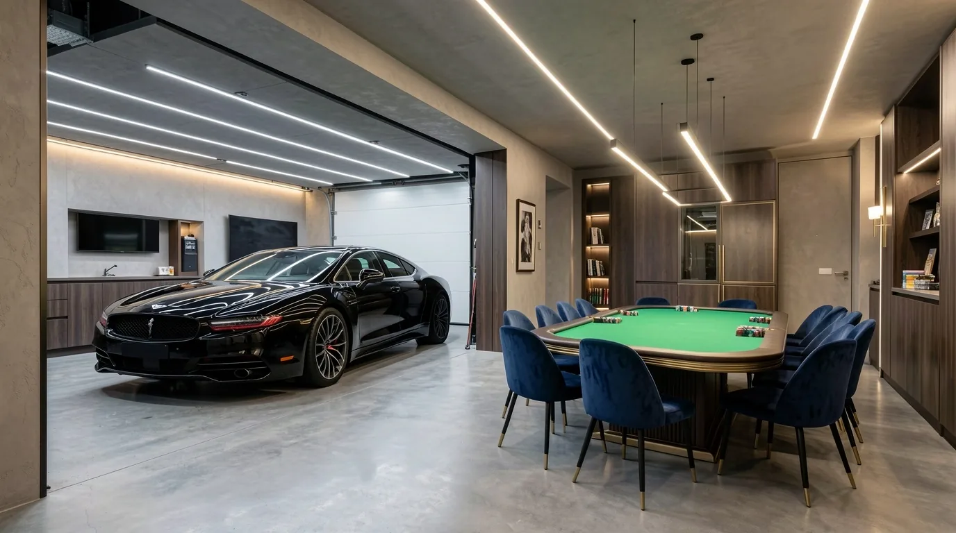 Wnętrze studia Averamont łączące detailing i strefę pokerową