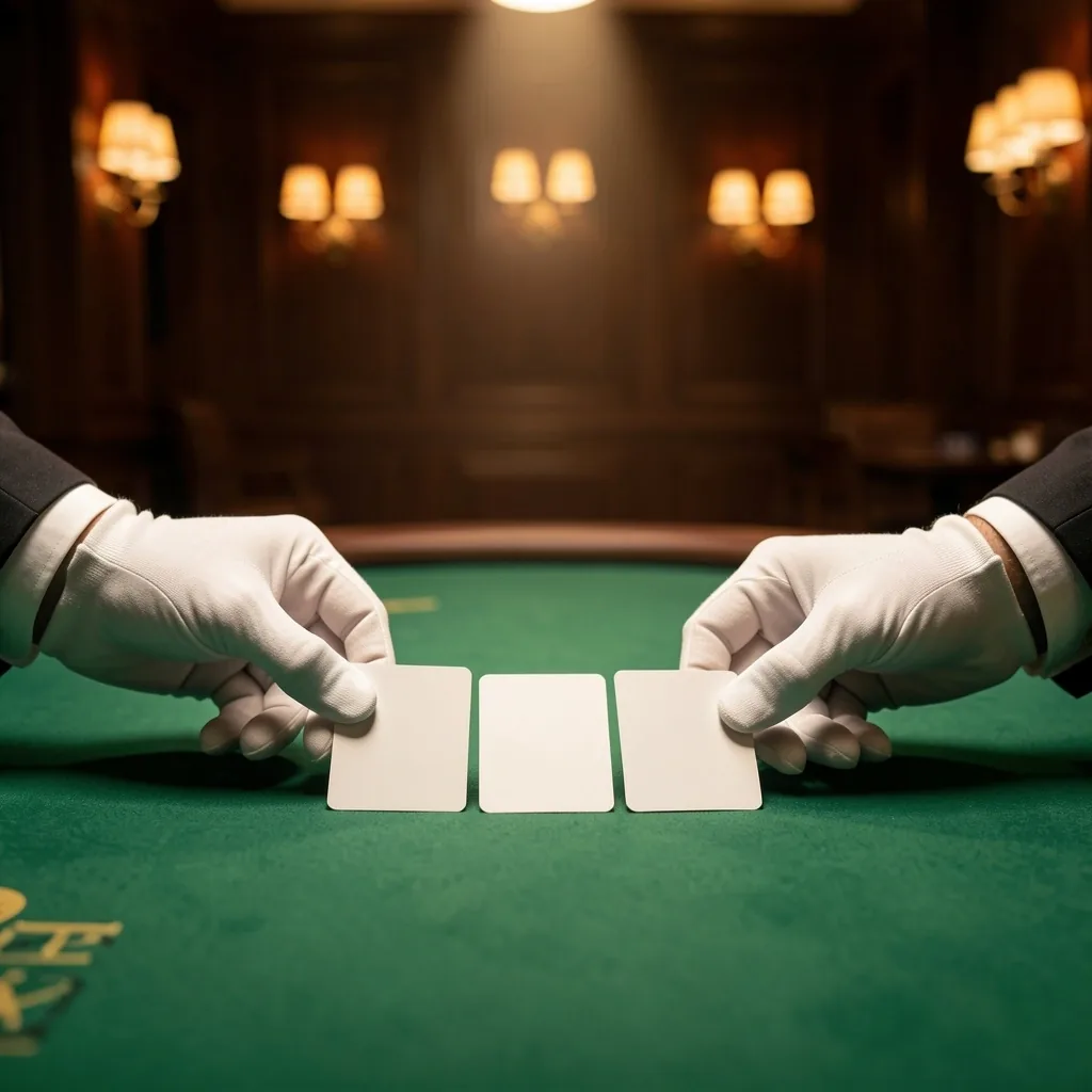 Stół pokerowy z rozłożonymi kartami